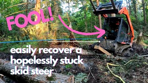 getting skid steer unstuck|how to unstuck a skid steer.